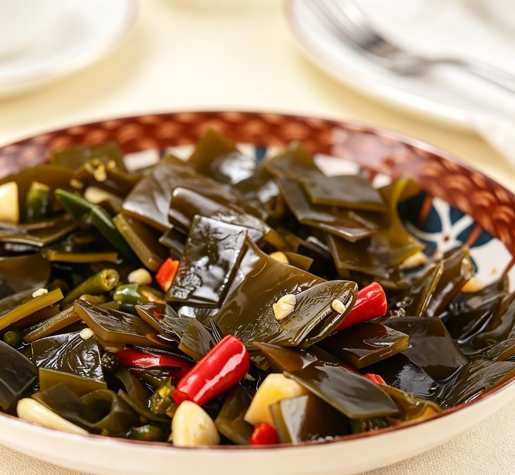 Delicious Seaweed Salad with Chili and Garlic